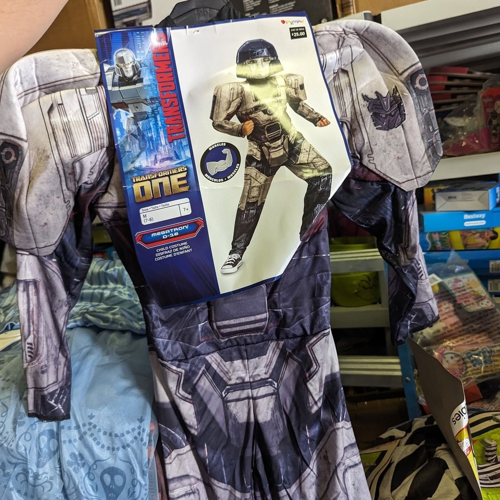 New Transformers One Megatron D-16 Child Costume M (7-8) Jumpsuit & Mask